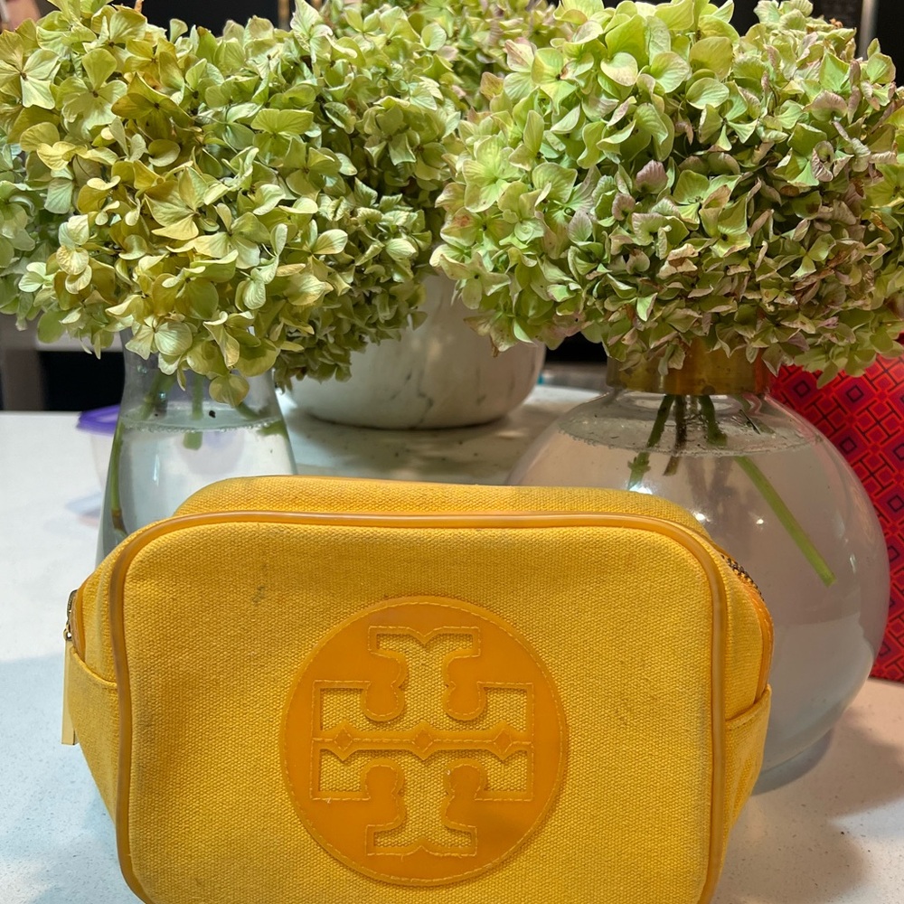 Tory Burch Yellow Cosmetic Bag - Picture 7 of 9